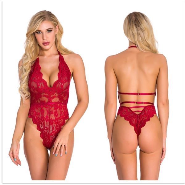 Mindy - WINE teddy (one piece) Size L