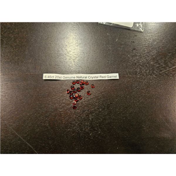 20pc total weight 6.46ct Natural crystal Red Garnets