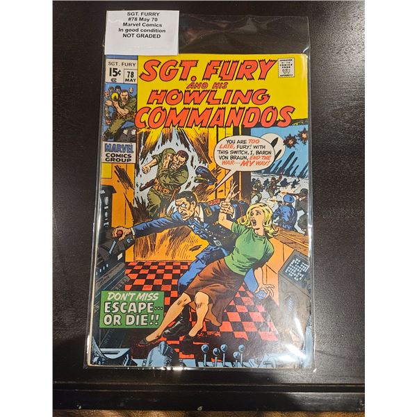 SGT Fury #78 May '70 Comic