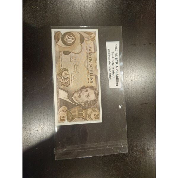 1967 Austria 20 shillings