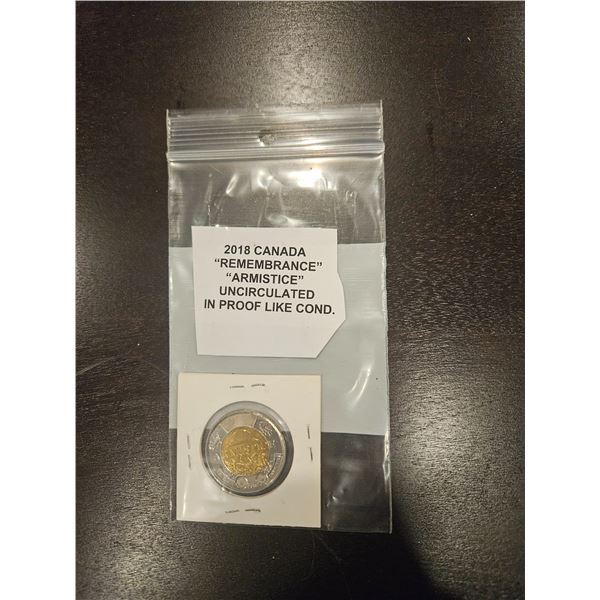 2018 Canada "Remembrance Armistice" toonie