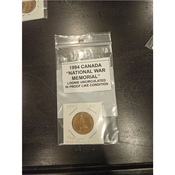 1994 Canada "National War Memorial" loonie