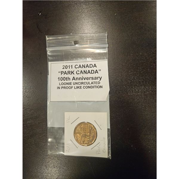 2011 Canada "Parks Canada" Loonie