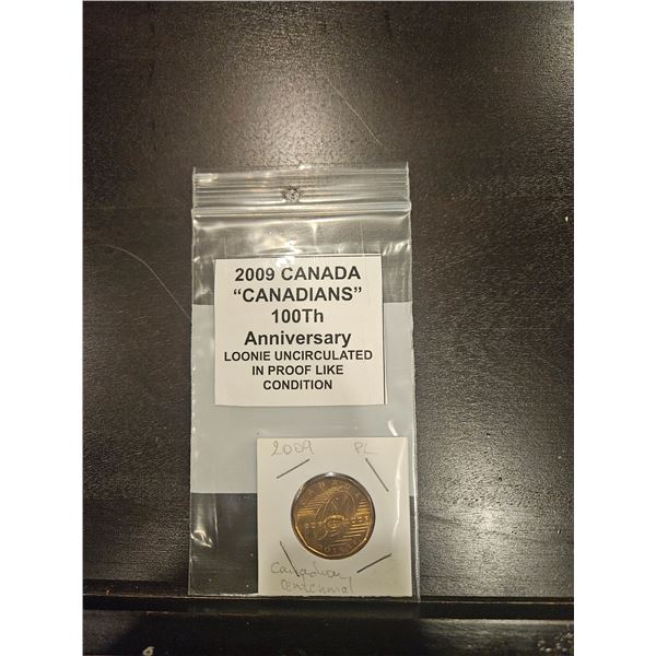 2009 Canada "Canadians 100th Anniversary" Loonie