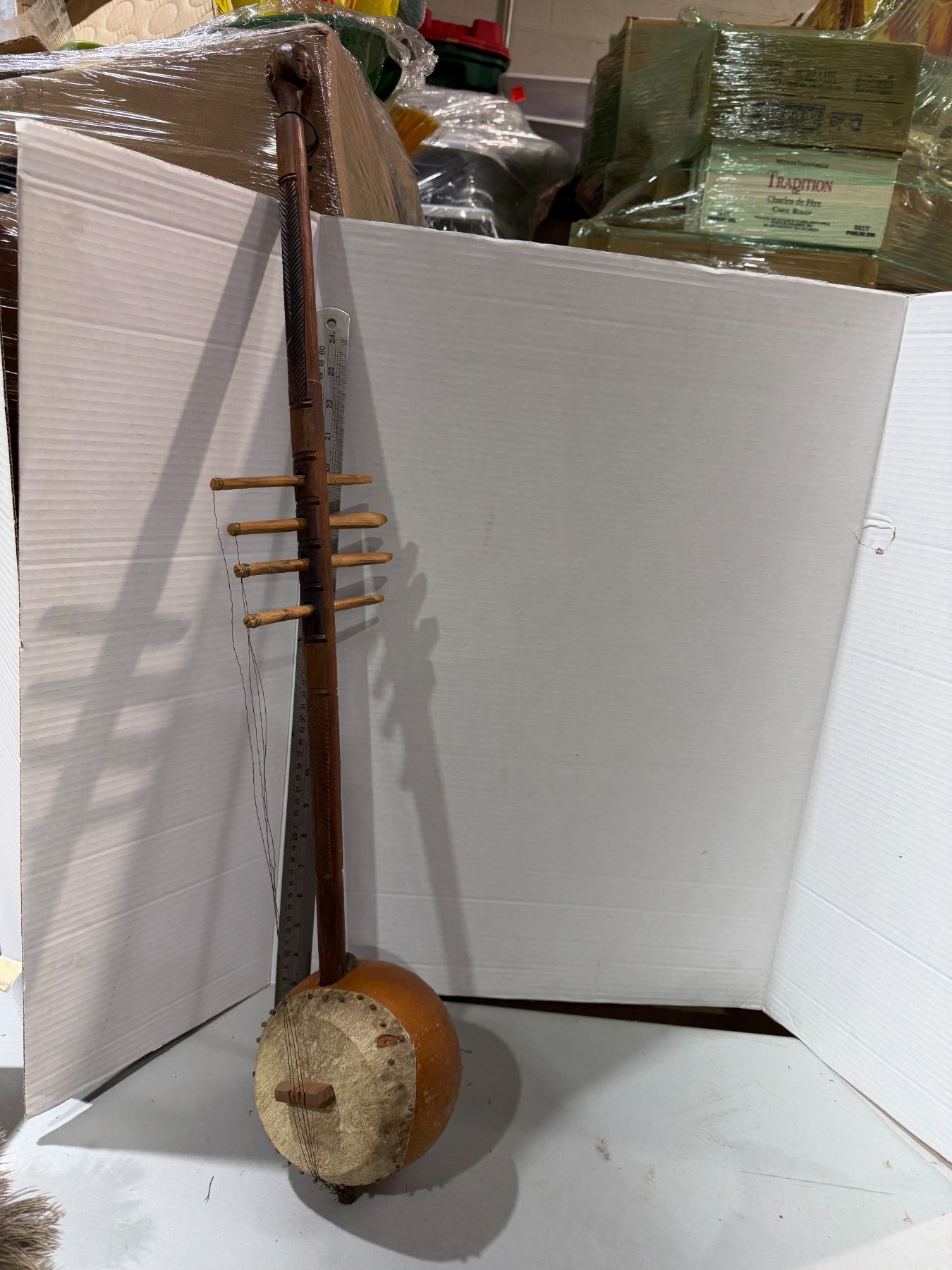 West African stringed instrument known as a Kamale N'goni or Ngoni