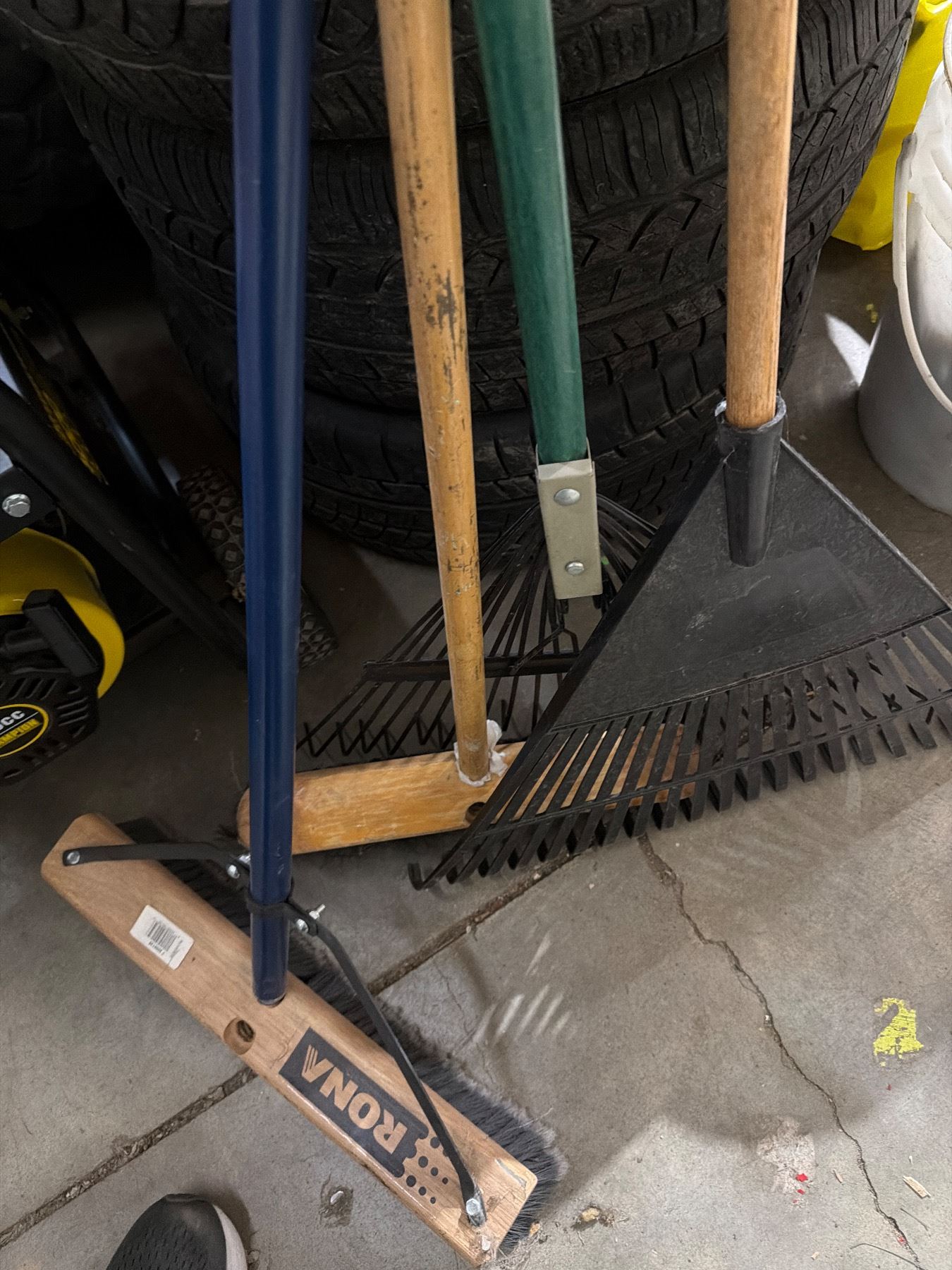 Rakes and brooms