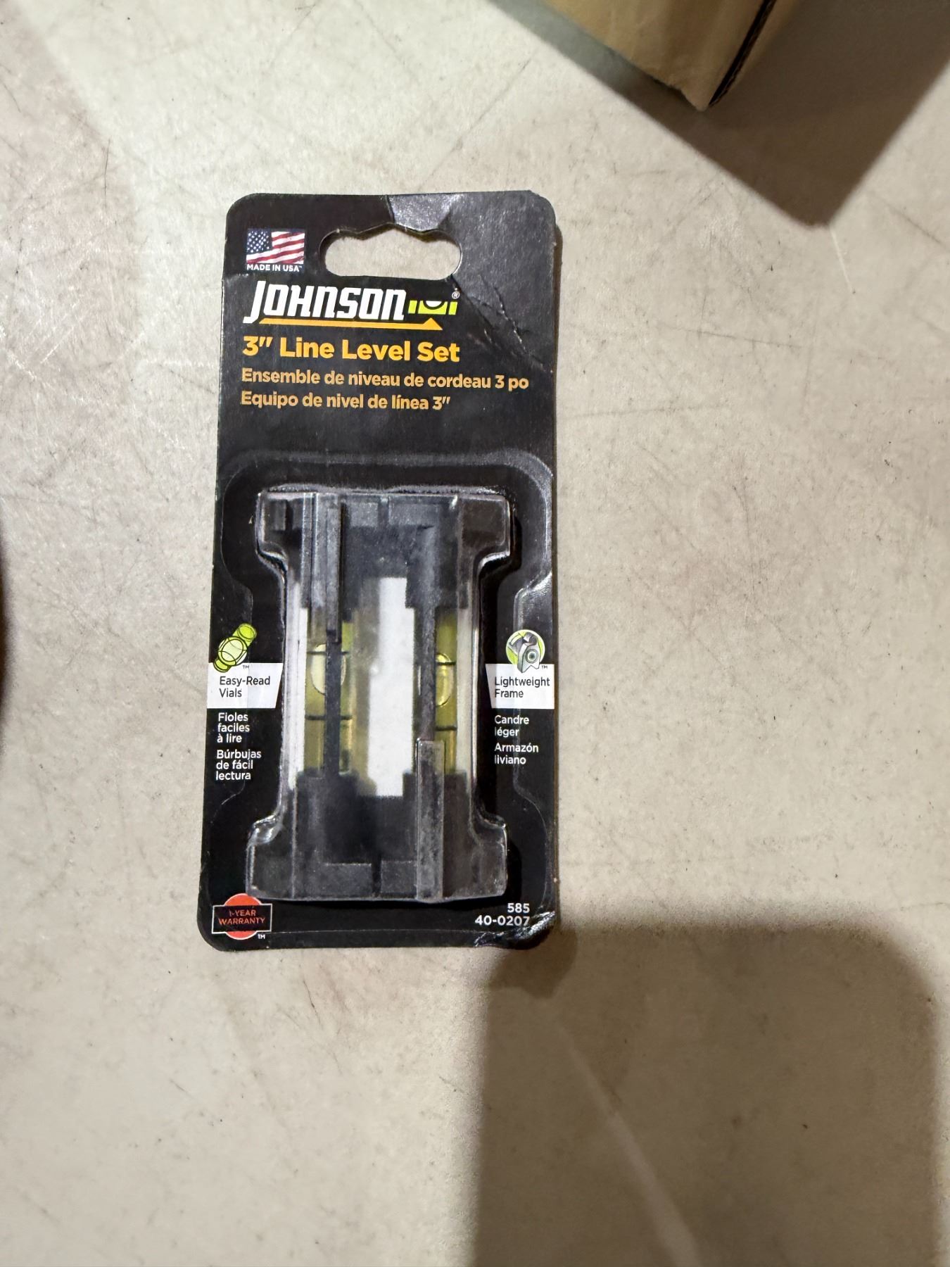 3 inch line level set