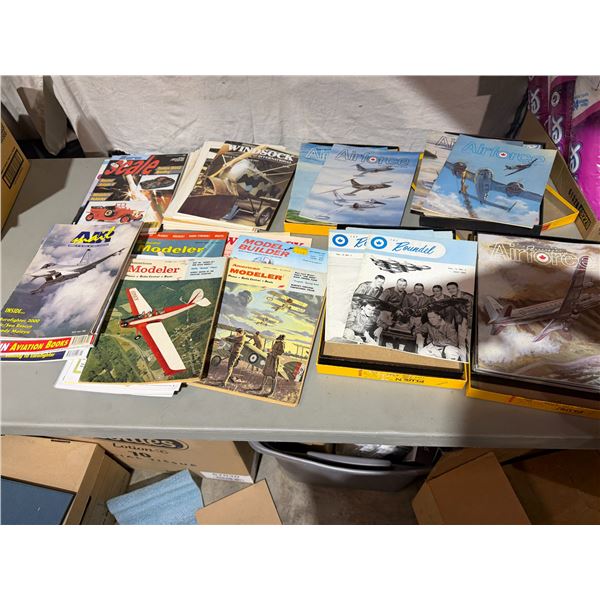Aviation and model magazines, Air Force, and other