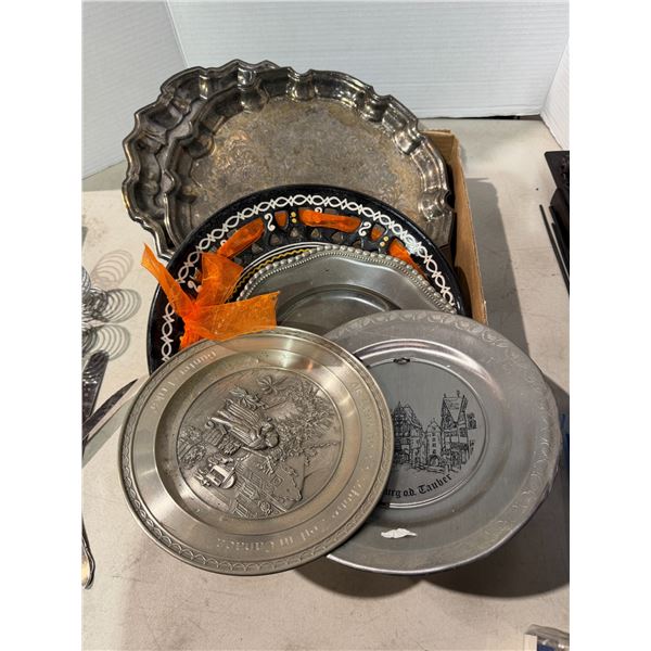 Silver plated, trays, and other