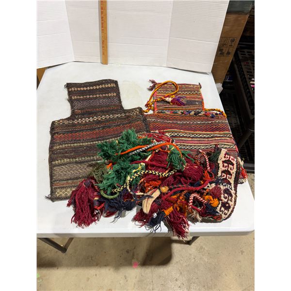Hand woven bags and other items