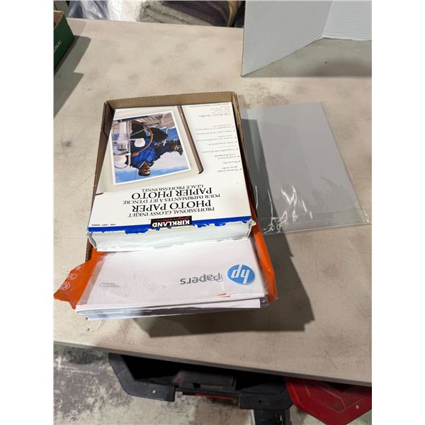 Photo paper and copy paper