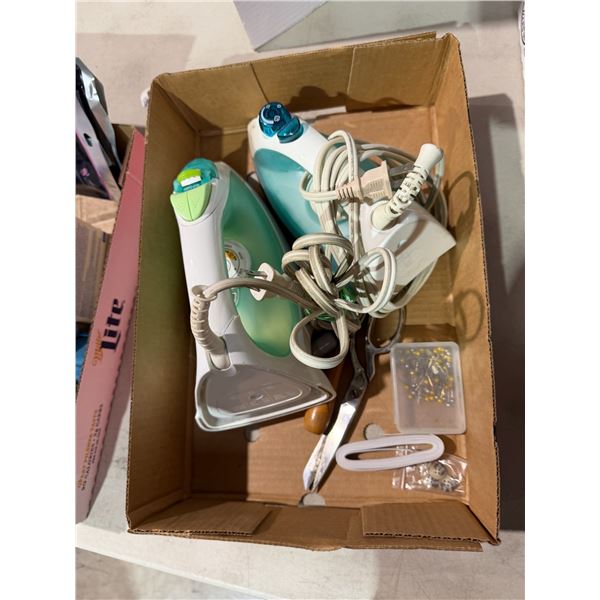 Irons scissors, etc.