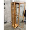 Image 3 : Wood & Glass Display Unit - Approx: 17.5"W 13.5"D & 70.25"T