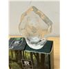 Image 4 : Swedish Mats Jonasson Wildlife Series Crystal Wolf Figure w/box & Paper Approx: 5.75"T 4.75"W