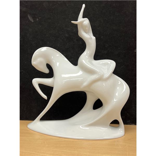 Large Royal Dux Czech Porcelain "Lady Godiva" Statue Approx: 10.5"W 13.75"T