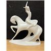 Image 1 : Large Royal Dux Czech Porcelain "Lady Godiva" Statue Approx: 10.5"W 13.75"T