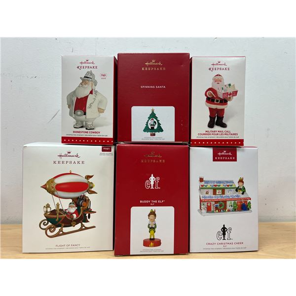 6 Hallmark Keepsake Christmas Ornaments Decorations - see all photos for details