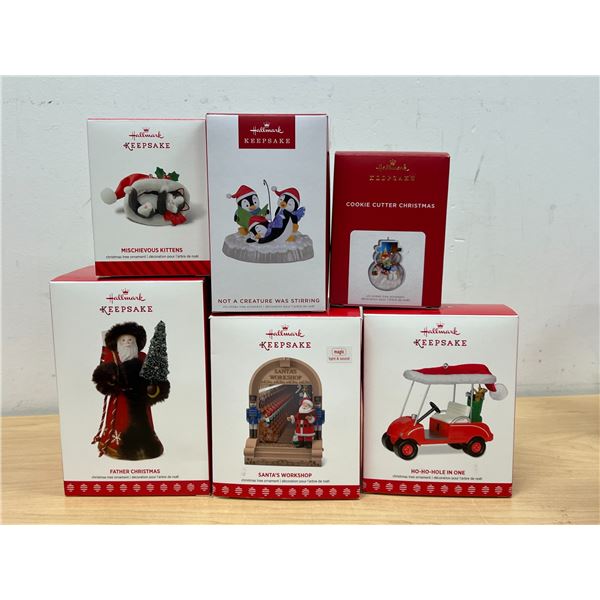 6 Hallmark Keepsake Christmas Ornaments Decorations - see all photos for details