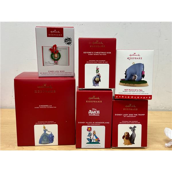 6 Hallmark Keepsake Christmas Ornaments Decorations - see all photos for details