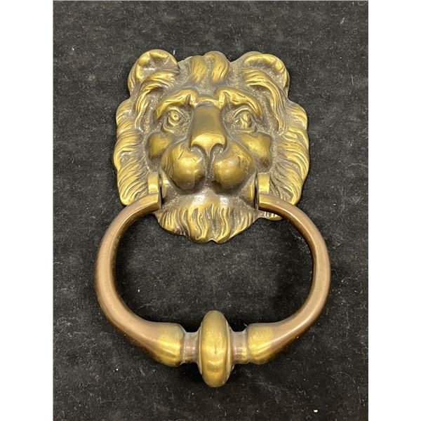Brass Lion Head Door Knocker Approx: 8 x 4.75"