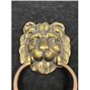 Image 2 : Brass Lion Head Door Knocker Approx: 8 x 4.75"