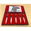 Image 1 : 5 Mini Figural Knives - Knife Set in Holder - Knives approx: 4.25"