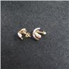 Image 3 : 14K White & Yellow gold earrings.  Beautiful! Marked 14K on post