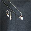 Image 4 : 10K Yellow gold chain/pendant & earrings set.  Marked 10K on chain & pendant