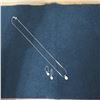 Image 5 : 10K Yellow gold chain/pendant & earrings set.  Marked 10K on chain & pendant