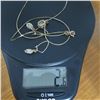 Image 7 : 10K Yellow gold chain/pendant & earrings set.  Marked 10K on chain & pendant
