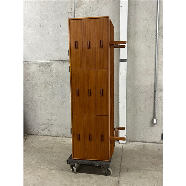 AS IS Canadian Teak 9 Drawer Dresser