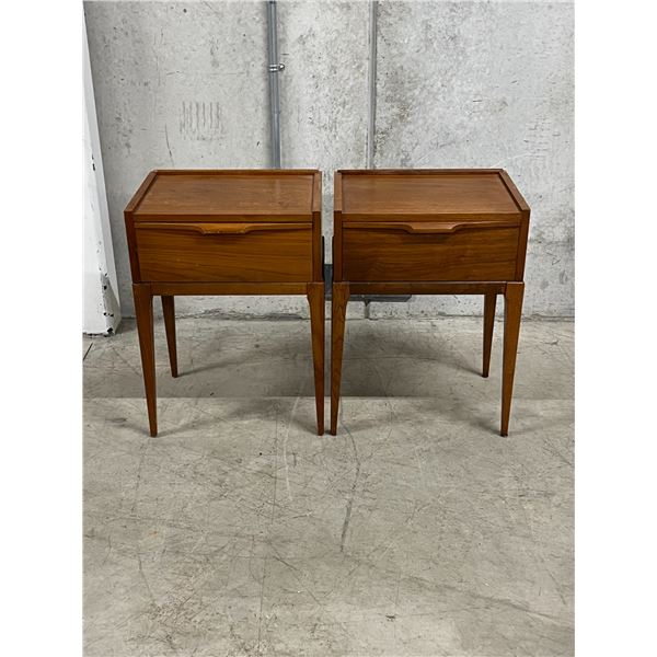 2 Mid Century Haddon Hall Side Tables Approx: 17.5 x 13 & 24"T see all photos
