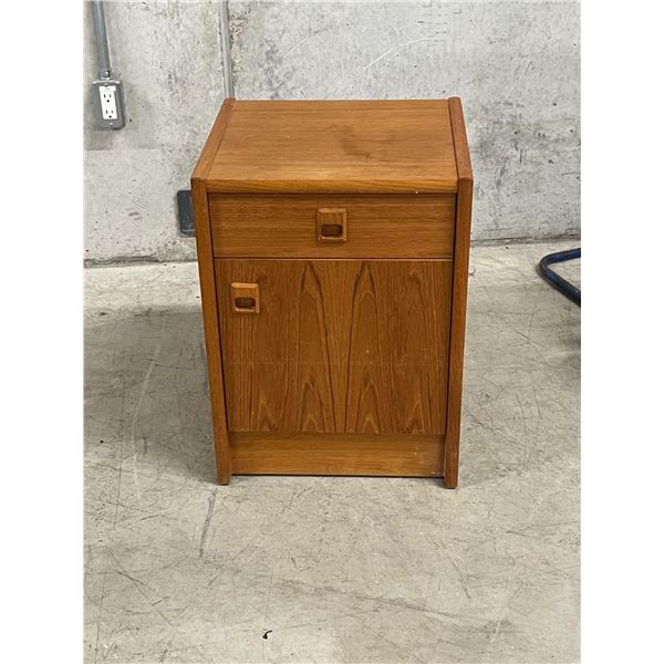 Teak Side Table with Storage - Approx: 17.5 x 16 & 24.25"T