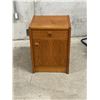 Image 1 : Teak Side Table with Storage - Approx: 17.5 x 16 & 24.25"T