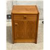 Image 2 : Teak Side Table with Storage - Approx: 17.5 x 16 & 24.25"T
