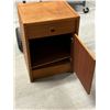 Image 5 : Teak Side Table with Storage - Approx: 17.5 x 16 & 24.25"T