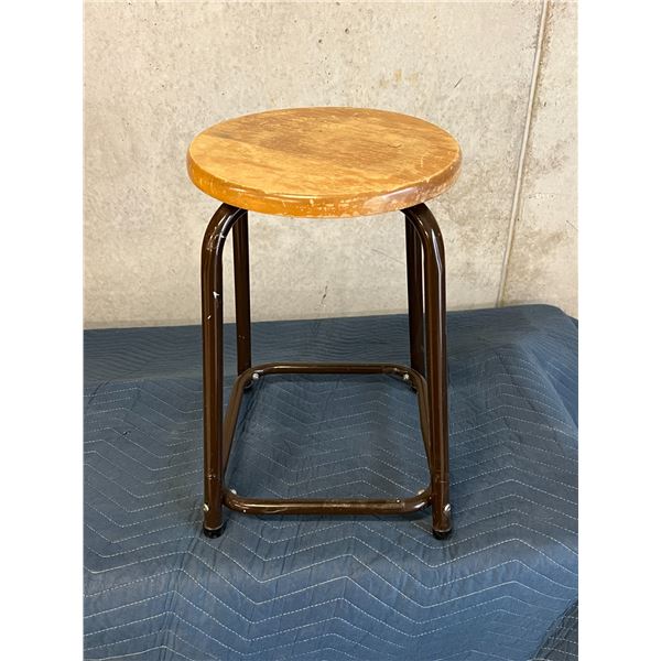 Vintage Wood / Metal Stool or Plant Stand - Approx: 12"W 18"T
