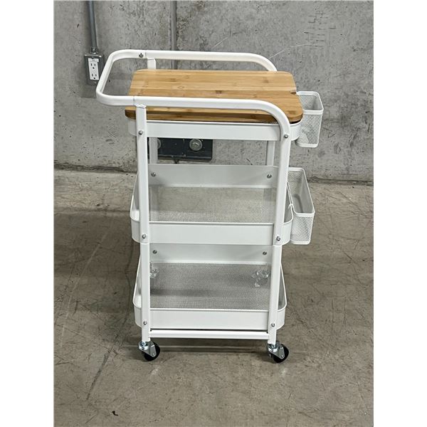 Rolling Metal Cart / Organizer - Approx: 20 x 12 & 30"T
