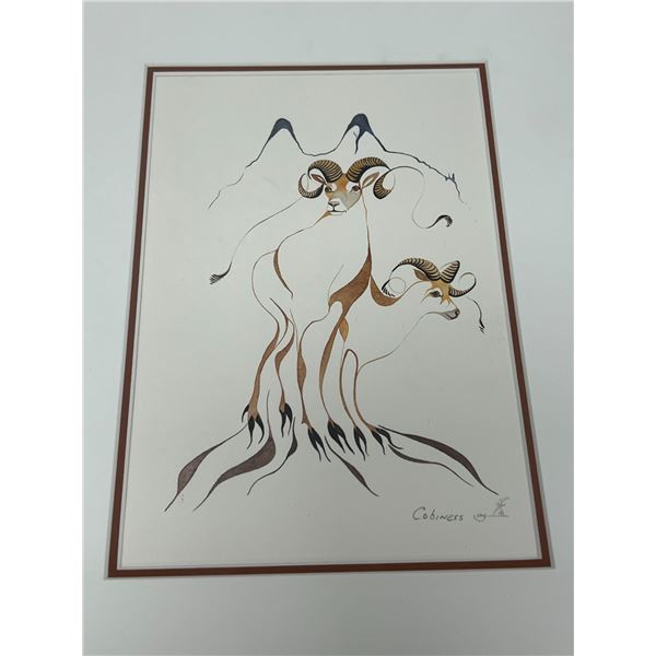 Eddy Cobiness Framed Lithograph? - previous owner says offset Lithograph - Frame: 13.5 x 10.75"