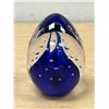 Image 2 : 3 Signed / Embossed Art Glass Paperweights - tallest 3.75" - see all photos