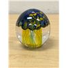 Image 4 : 3 Signed / Embossed Art Glass Paperweights - tallest 3.75" - see all photos