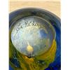 Image 5 : 3 Signed / Embossed Art Glass Paperweights - tallest 3.75" - see all photos