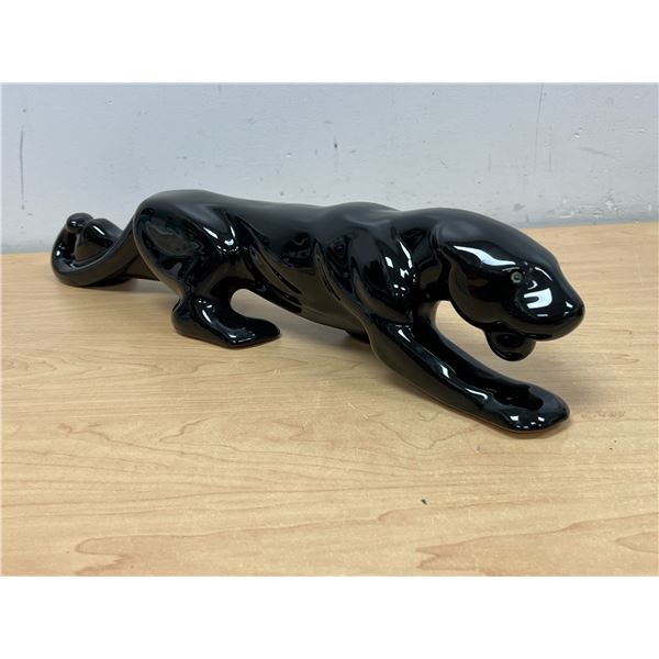 Mid Century Ceramic Black Panther Cat 20" (see all photos)