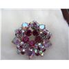 Image 2 : SHERMAN pink/magenta flower brooch.  Beautiful!