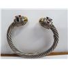 Image 1 : Beautiful and unique bracelet.  Marked S & G, 925 & 14K