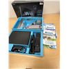 Image 2 : Black Nintendo Wii With Box - see all photos for contents - not tested