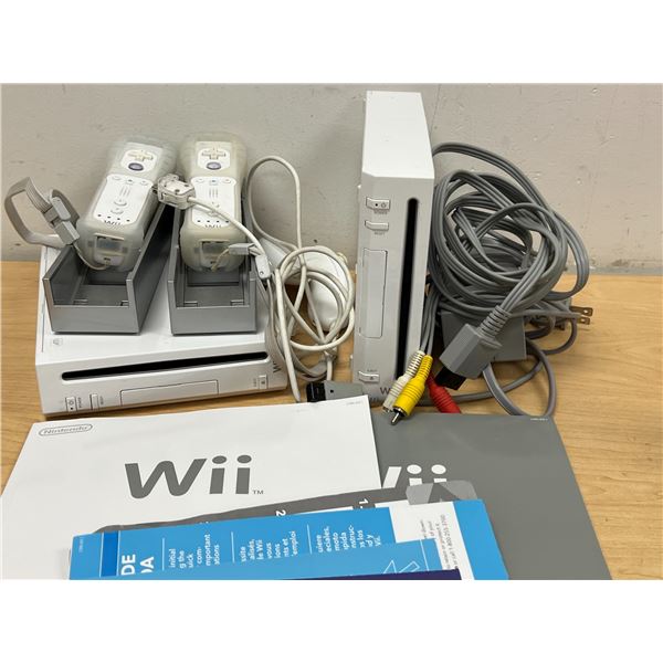2 Nintendo Wii Consoles and Accessories - see all photos, no tested