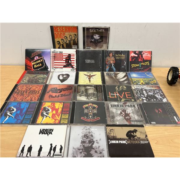 25 CD's including Guns N' Roses / Nirvana / Linkin Park etc - see all photos