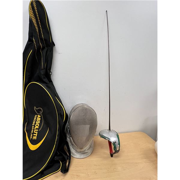 Fencing Helmet / Sword and carry bag - used condition, see all photos