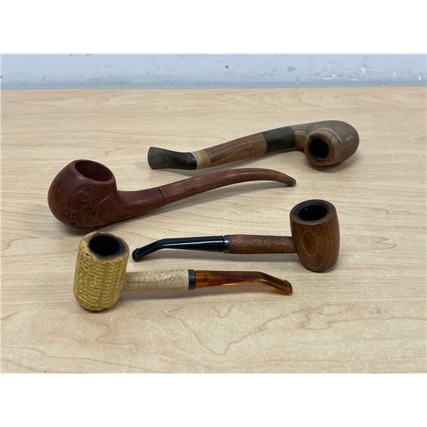 Lot of 4 Pipes - 2 Are Corn Cob & 2 are unmarked